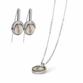Smykkes�t m. S�lskind - S�lv/Natur