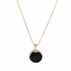 Halsk�de m. S�lskind - Guld/Sort