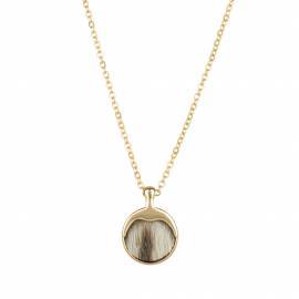 Halsk�de m. S�lskind - Guld/Natur