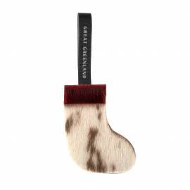 Tr� Julepynt - Julestr�mpe, Natur/R�d