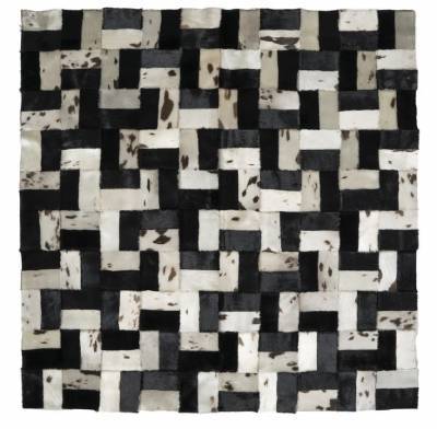 Kvadrat T�ppe, Nat/Sort, 140x140 cm