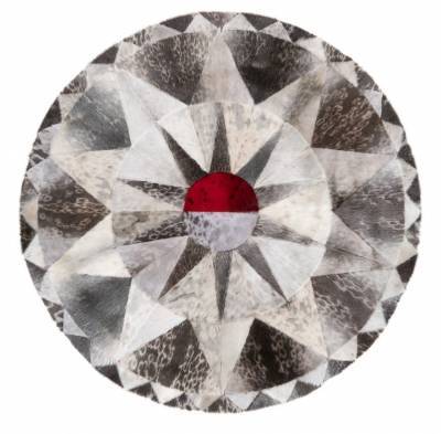 Rundt T�ppe Natur 148x148 cm.